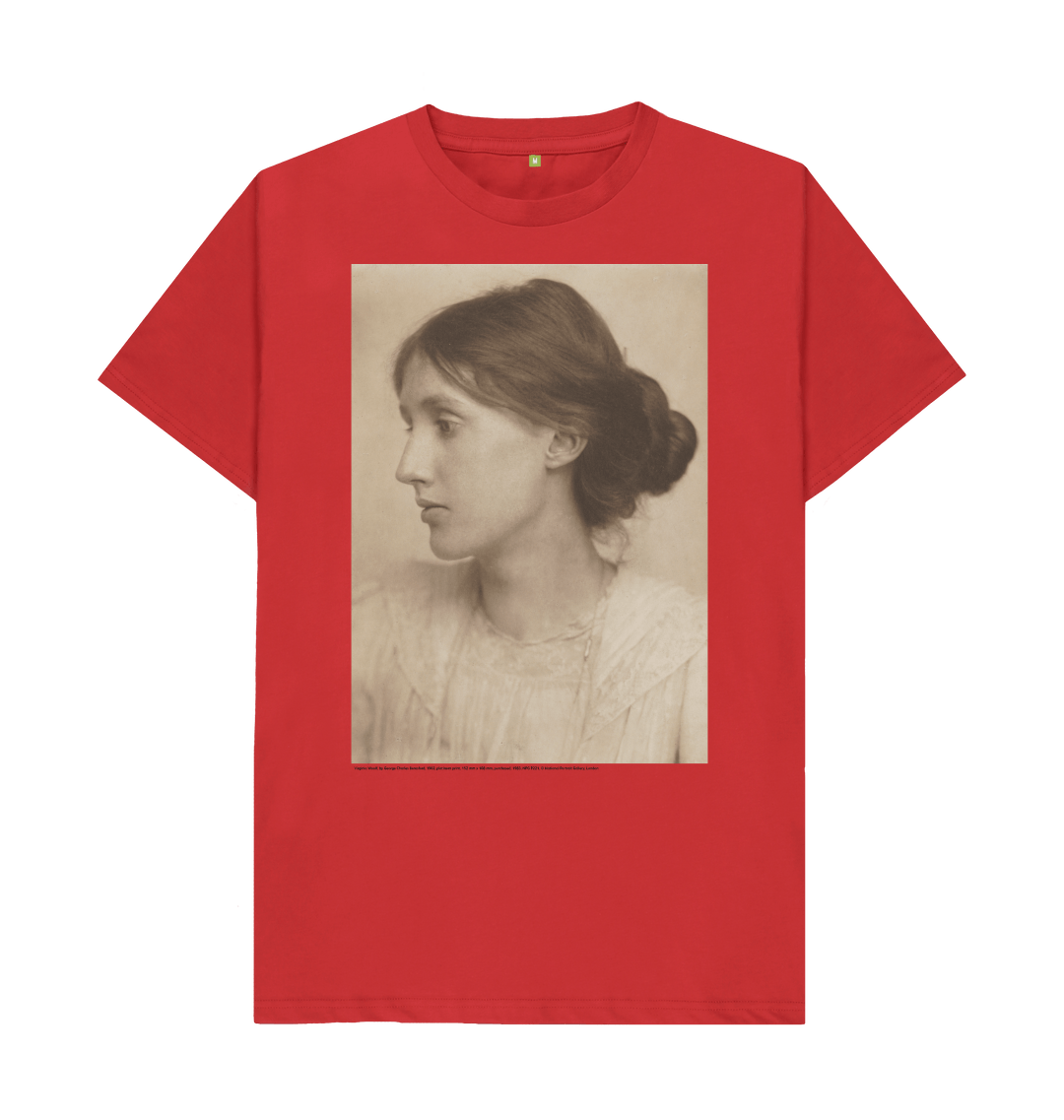 Red printed t shirt front