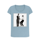 Stone Blue Printed T-shirt Front