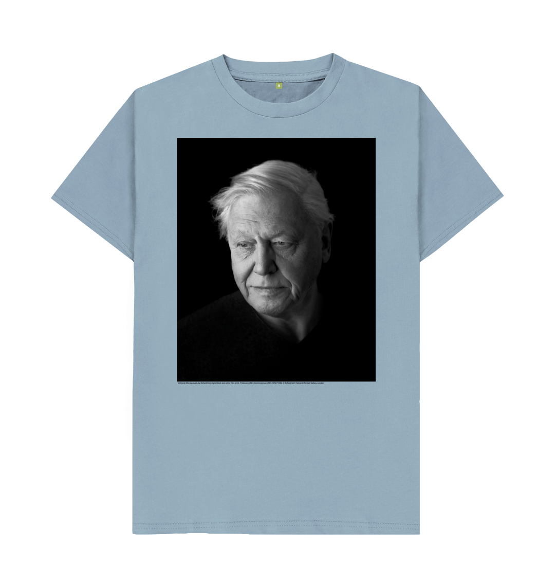 Stone blue printed t shirt front
