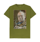 Moss Green Printed T-shirt Front