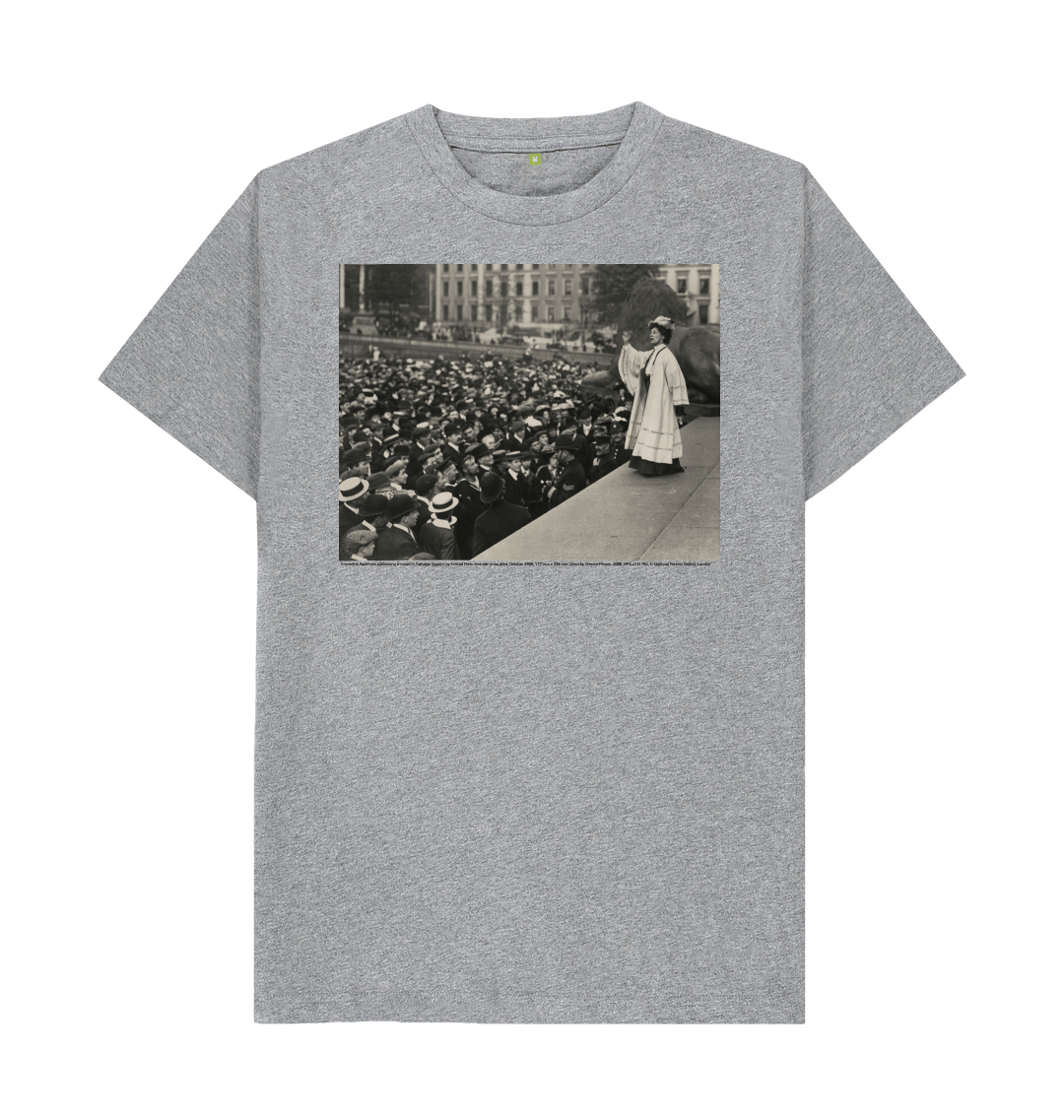Athletic grey printed t shirt front