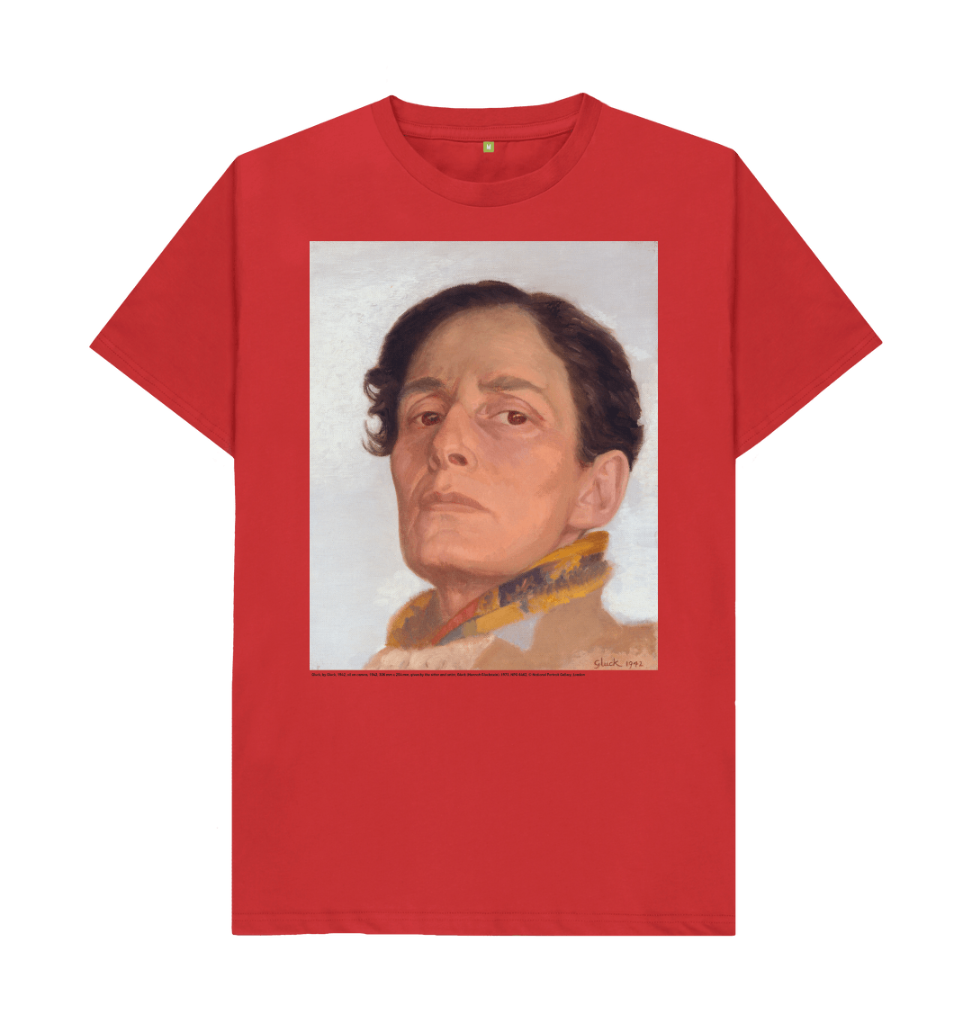 Red printed t shirt front
