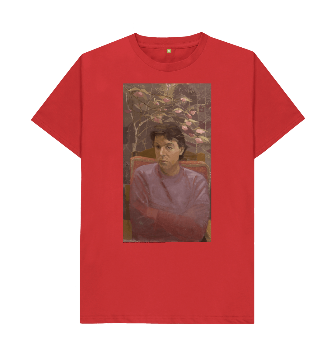 Red printed t shirt front