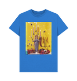 Bright Blue Angels (Burning Candles) by Yevonde  Unisex Crew Neck T-shirt