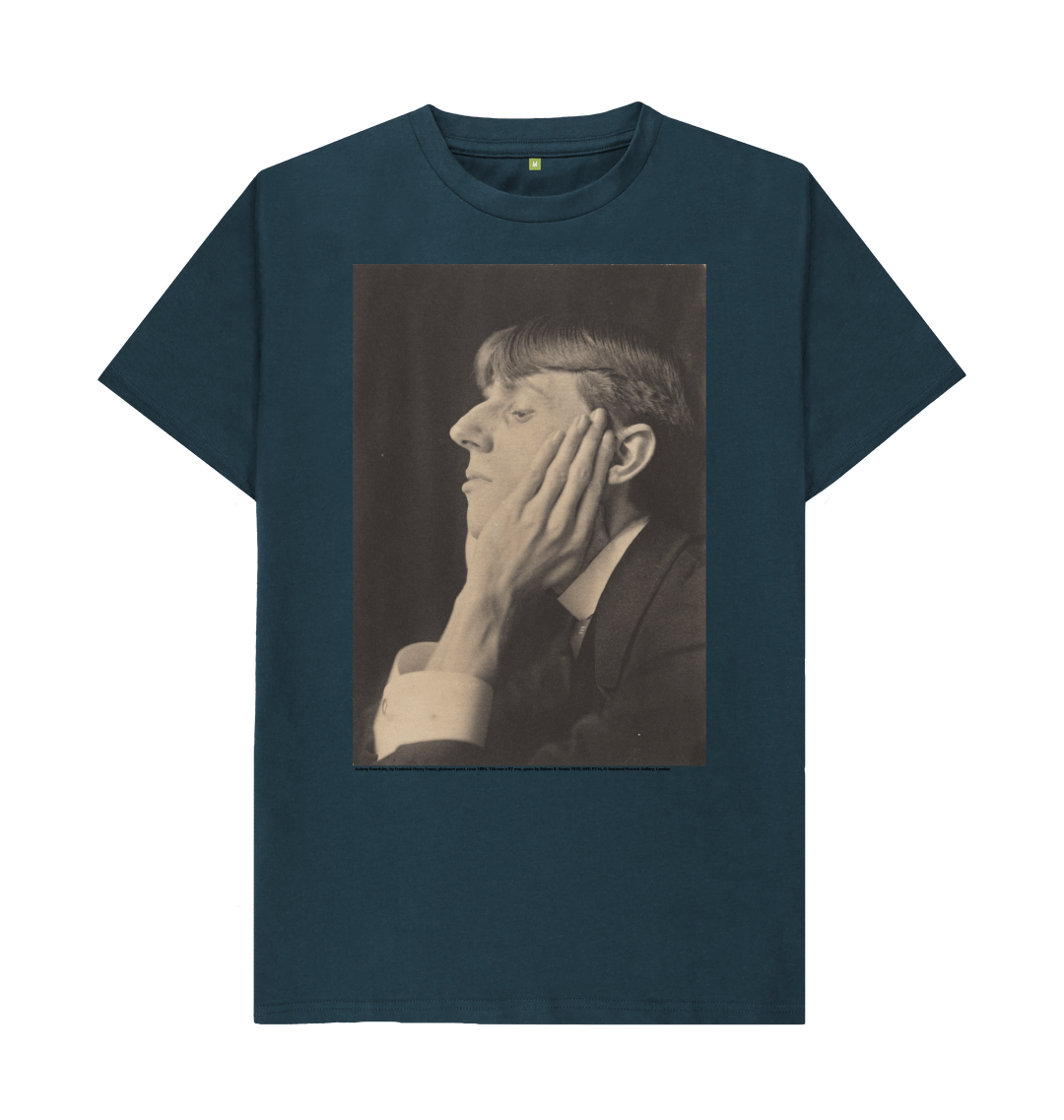 Denim blue printed t shirt front