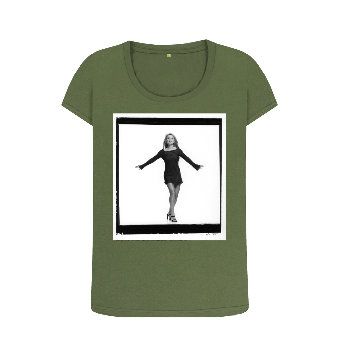 Khaki printed t shirt front