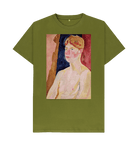 Moss Green Printed T-shirt Front