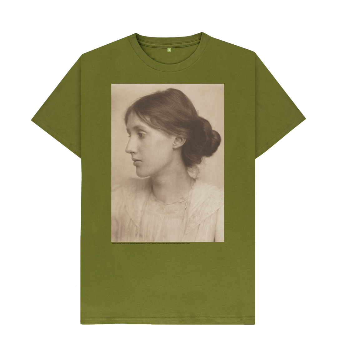 Moss green printed t shirt front