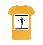 Mustard Printed T-shirt Front