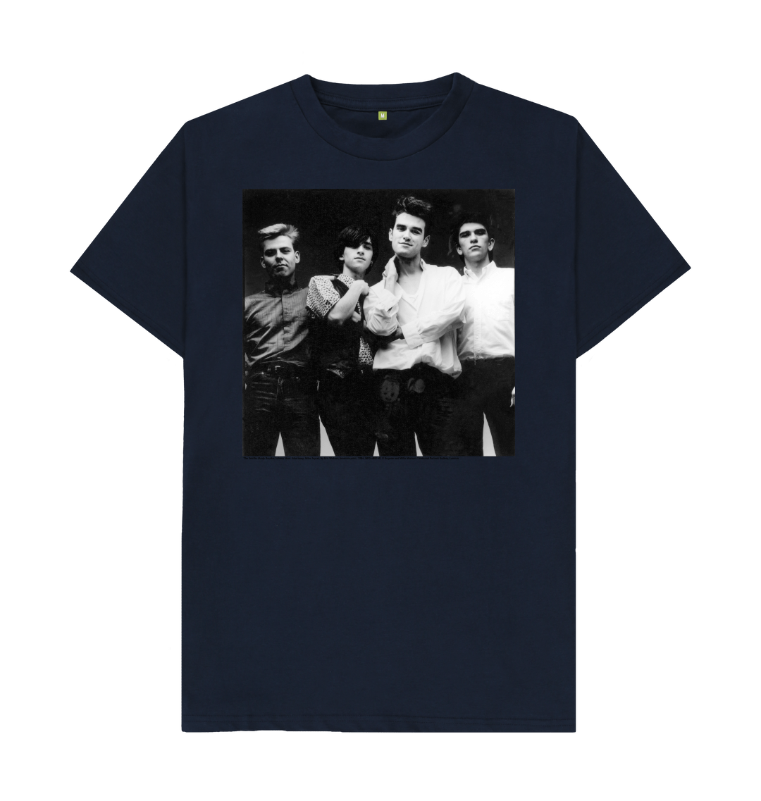 Navy blue printed t shirt front