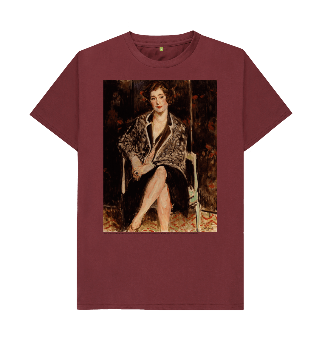 Red wine printed t shirt front