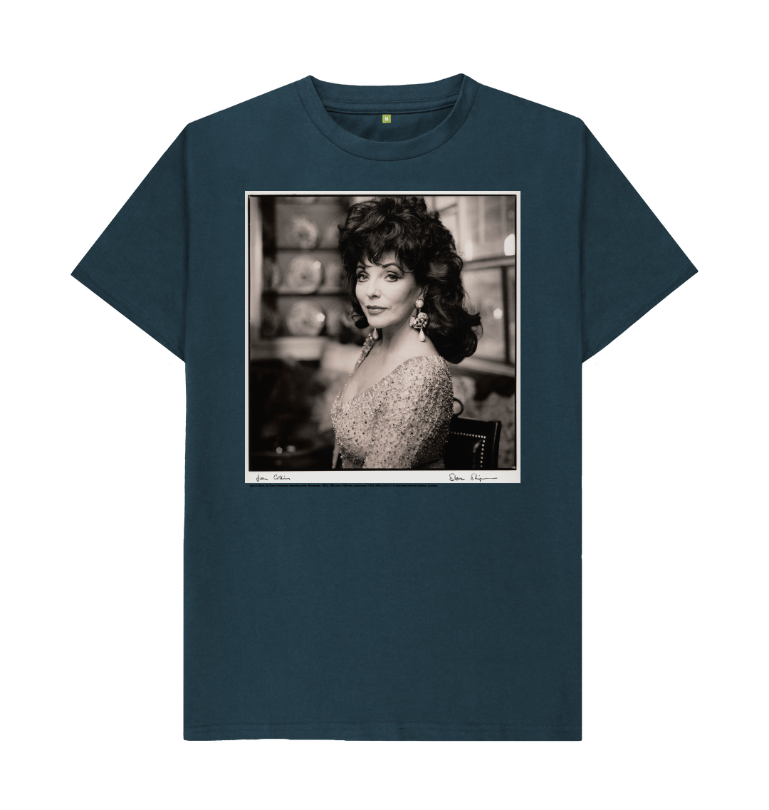 Denim blue printed t shirt front