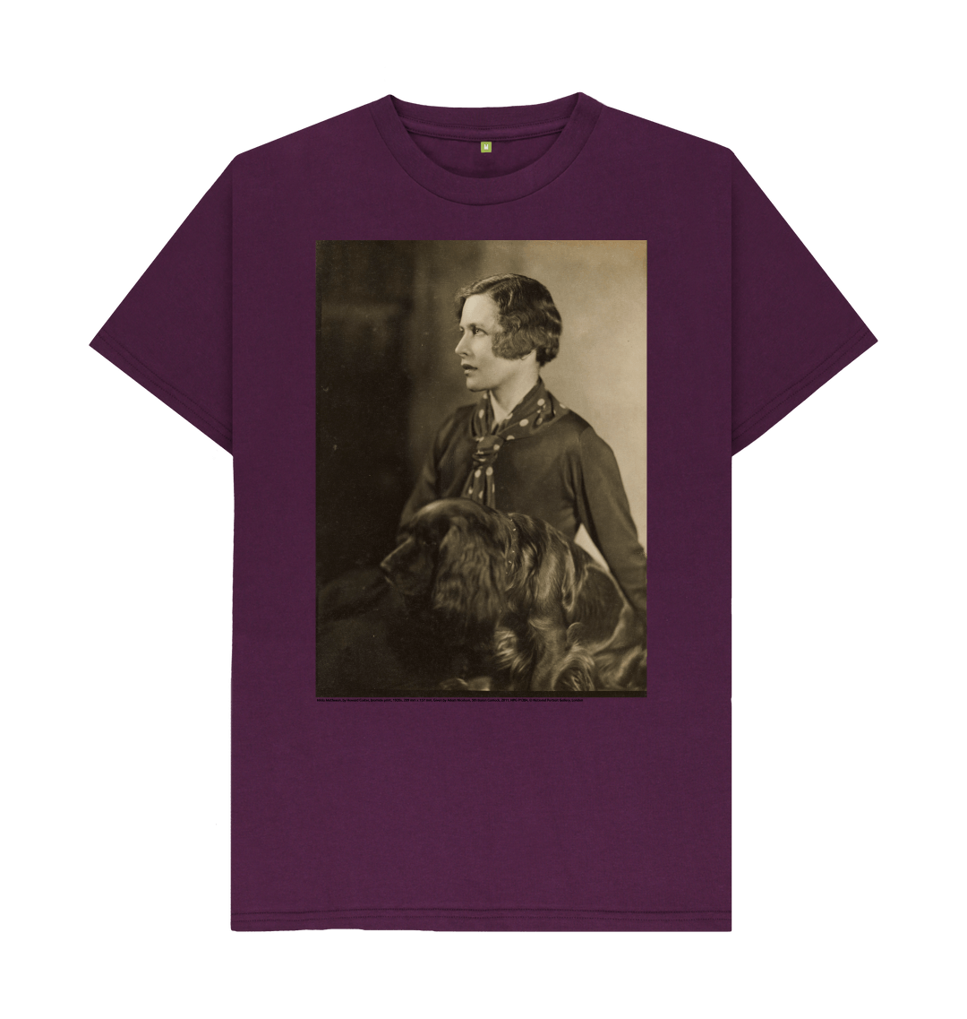 Purple printed t shirt front