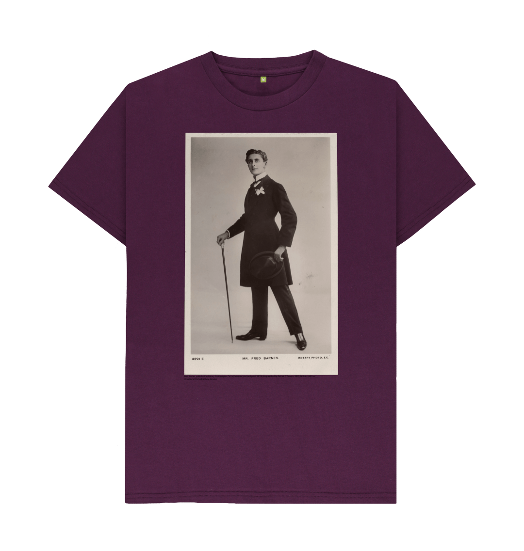 Purple printed t shirt front