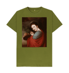 Moss Green Printed T-shirt Front