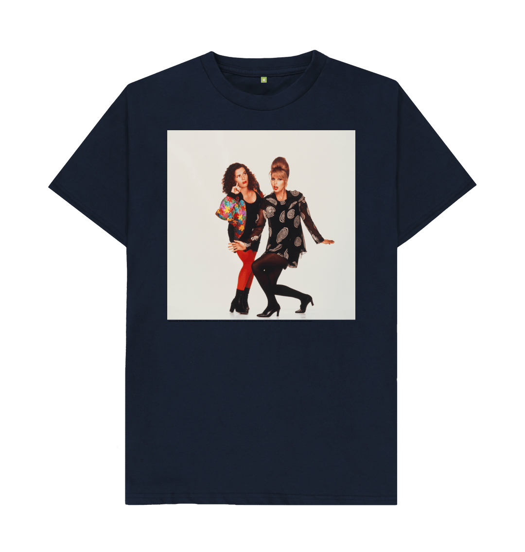 Navy blue printed t shirt front