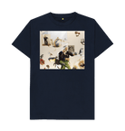 Navy Blue Printed T-shirt Front