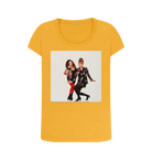 Mustard Printed T-shirt Front