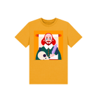 Mustard Printed Kids T-Shirt Front