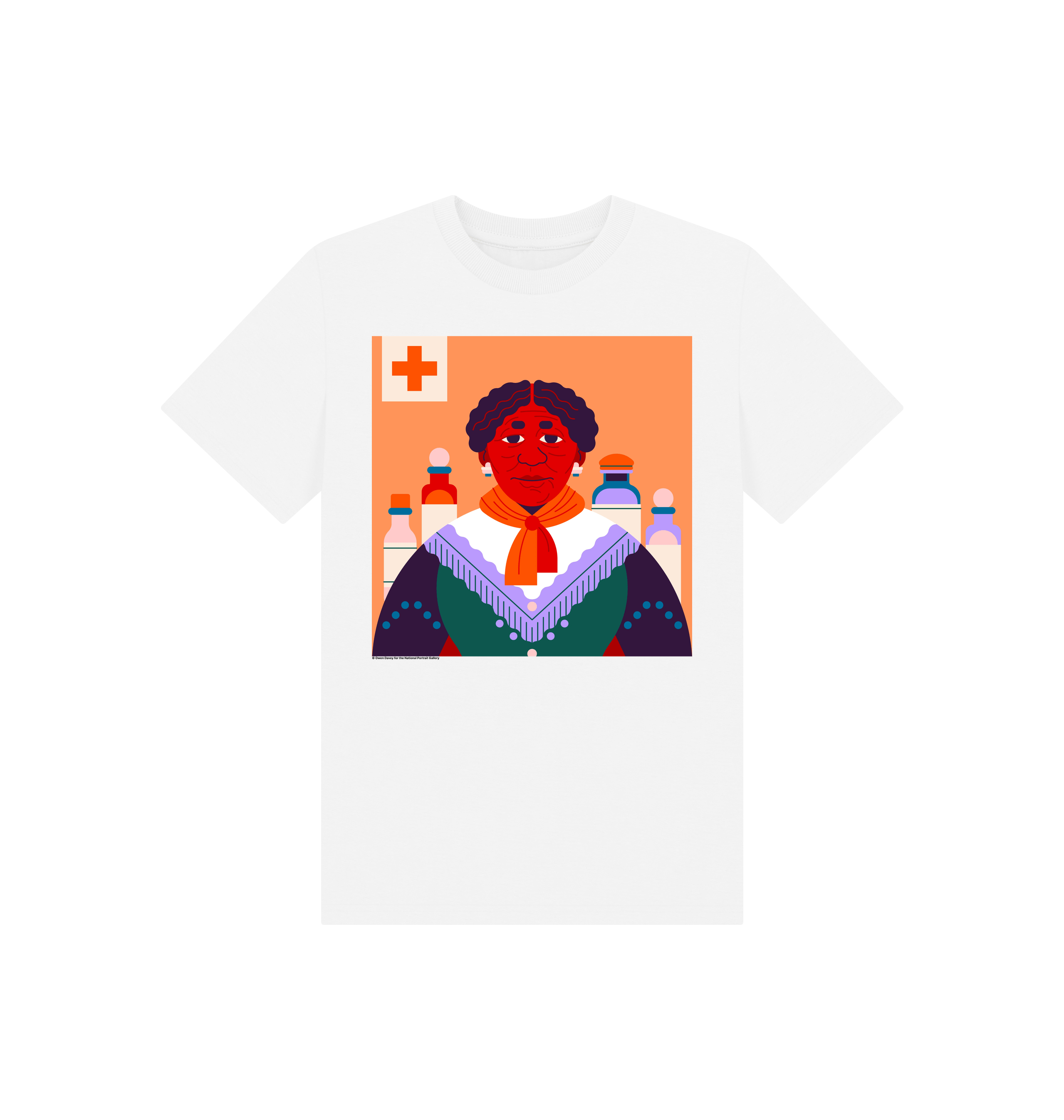 White printed kids t shirt front