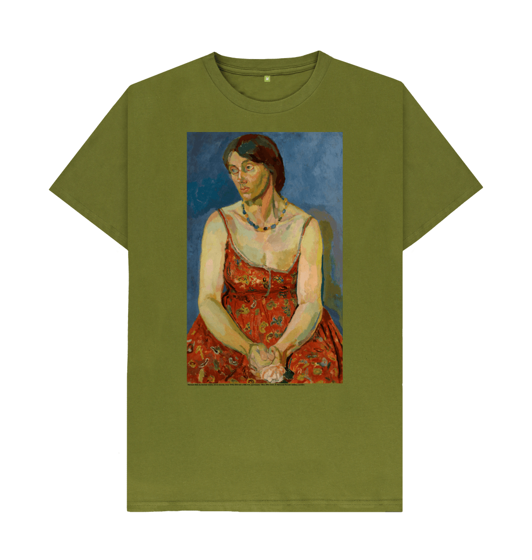 Moss green printed t shirt front