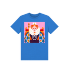 Bright Blue Printed Kids T-Shirt Front