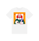 White Printed Kids T-Shirt Front