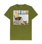 Moss Green Printed T-shirt Front