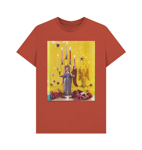 Rust Angels (Burning Candles) by Yevonde  Unisex Crew Neck T-shirt