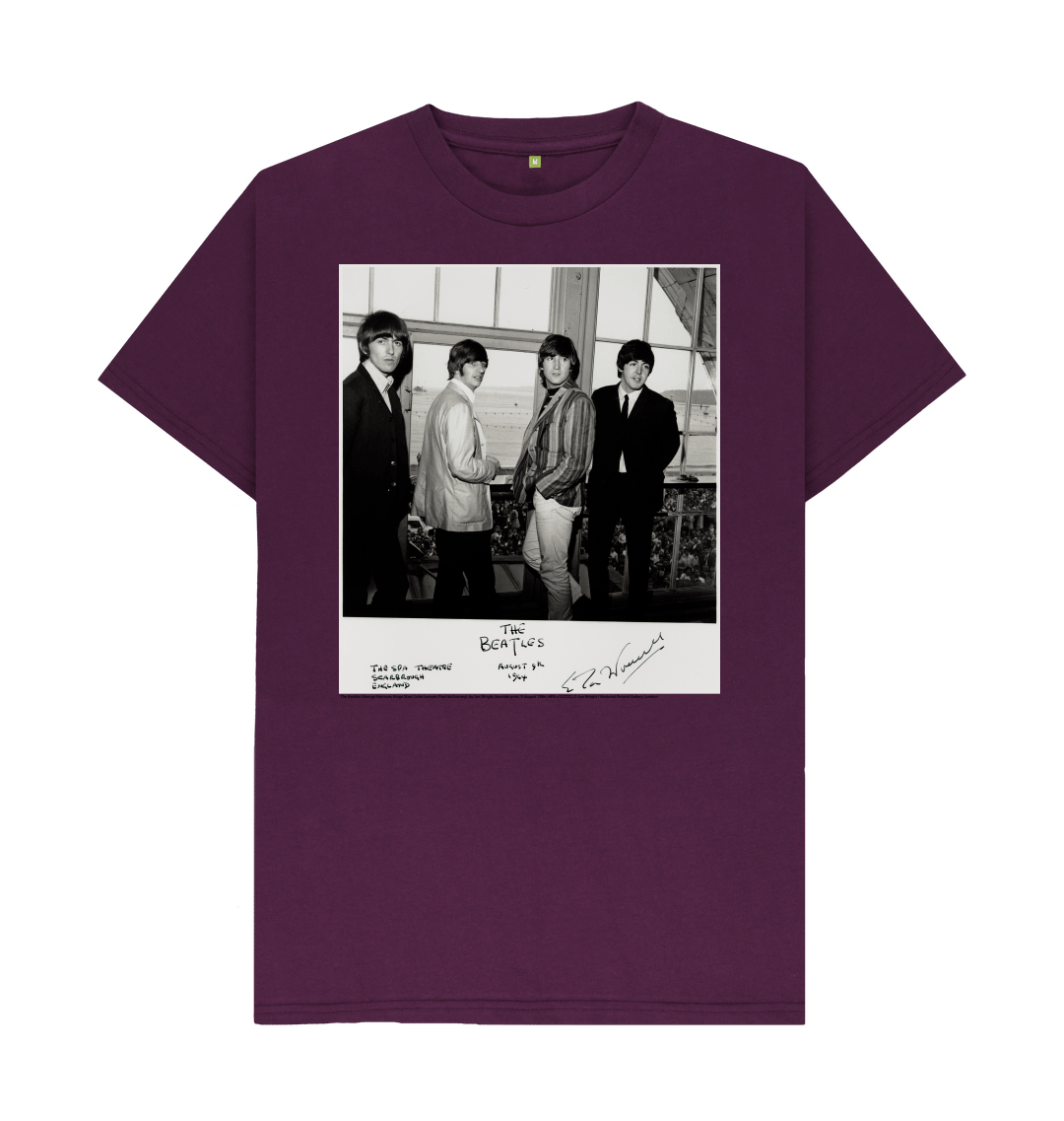 Purple printed t shirt front