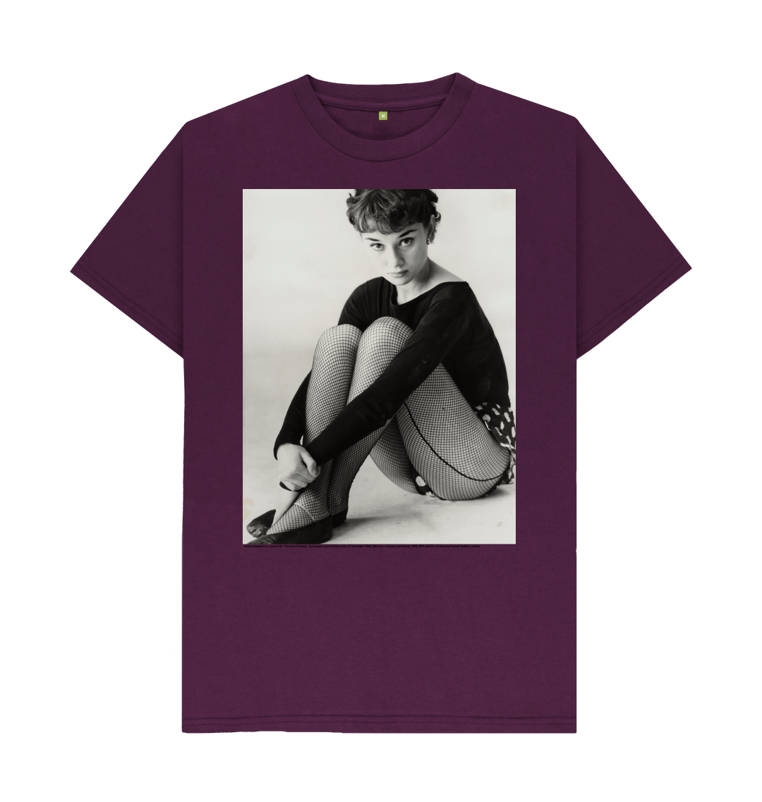 Purple printed t shirt front