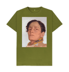 Moss Green Printed T-shirt Front