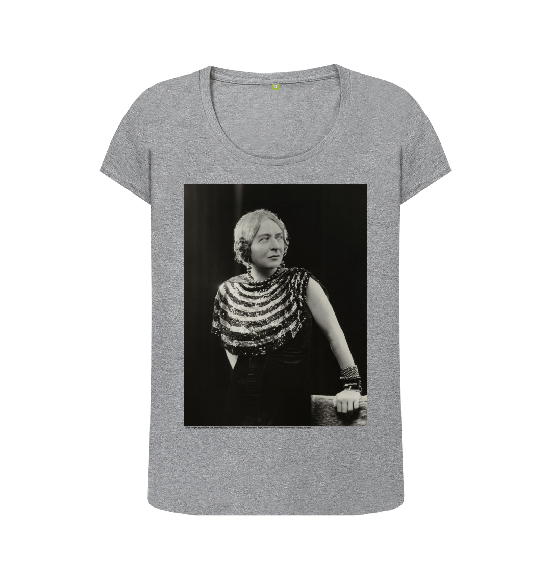 Athletic grey printed t shirt front