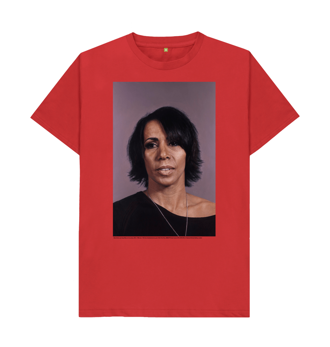 Red printed t shirt front