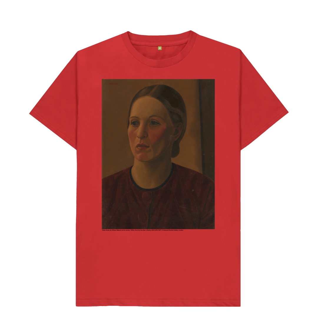 Red printed t shirt front
