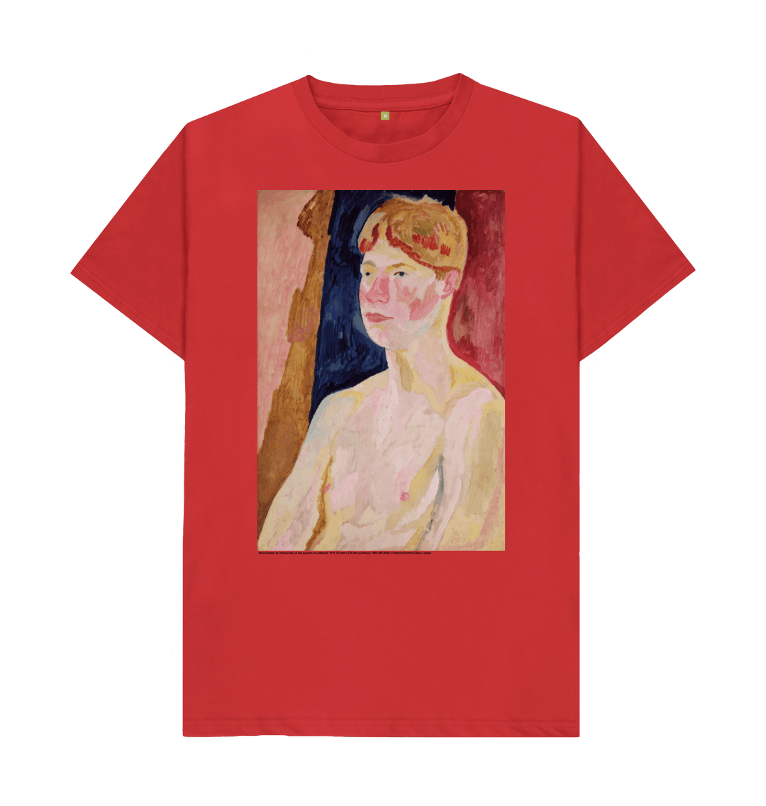 Red printed t shirt front