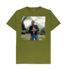Moss Green Printed T-shirt Front