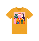 Mustard Printed Kids T-Shirt Front
