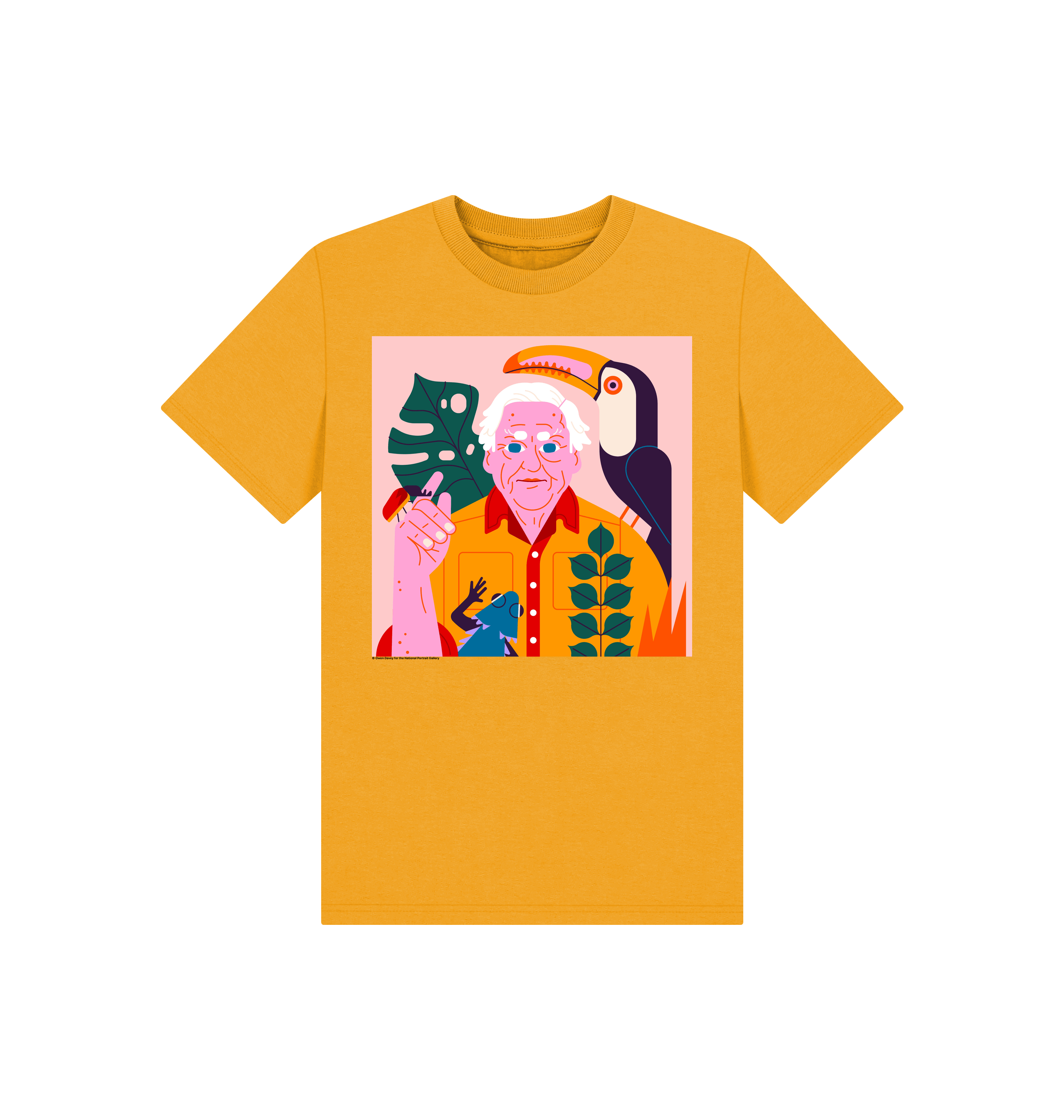 Mustard printed kids t shirt front