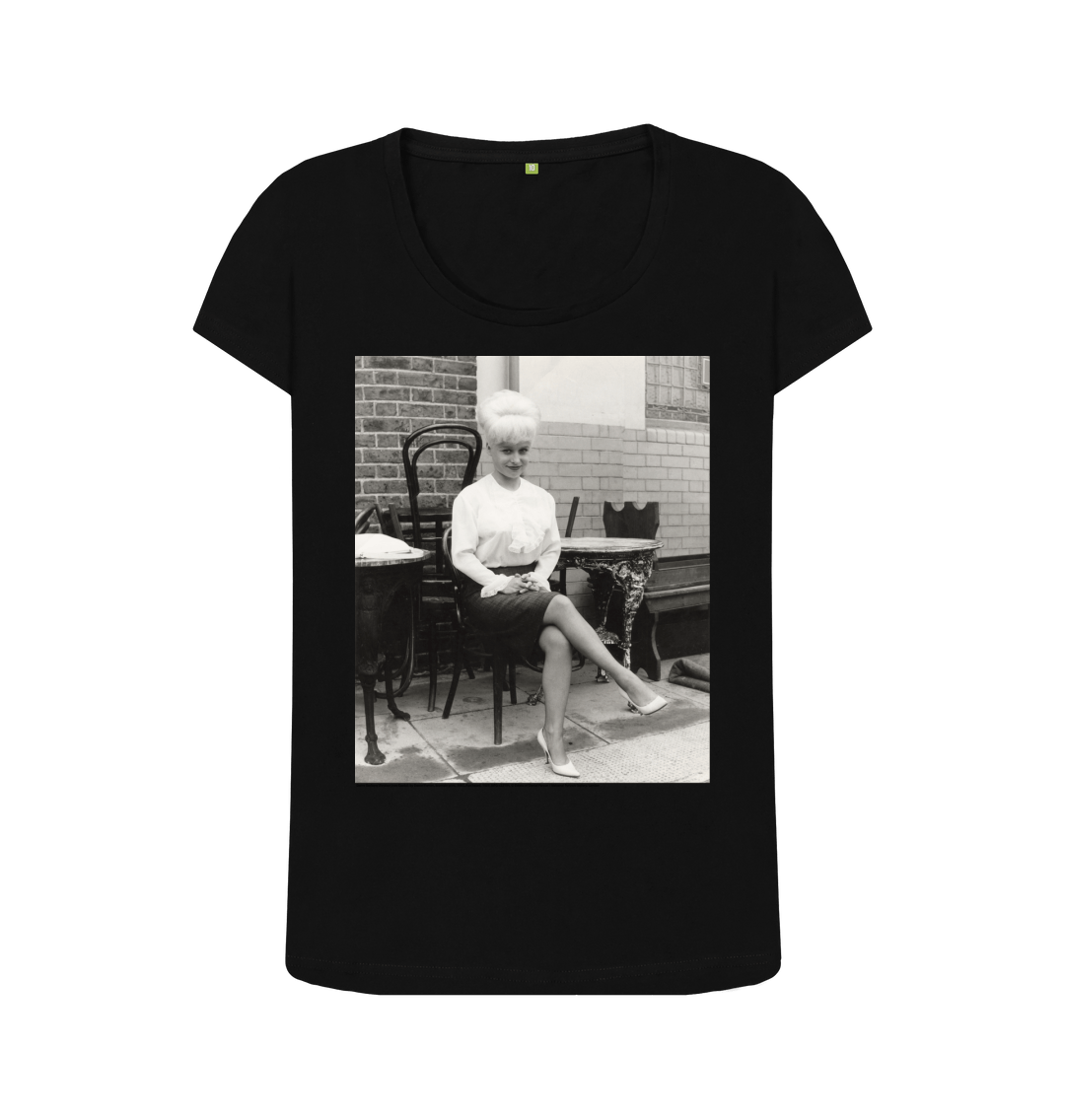 Black printed t shirt front