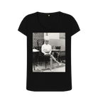 Black Printed T-shirt Front