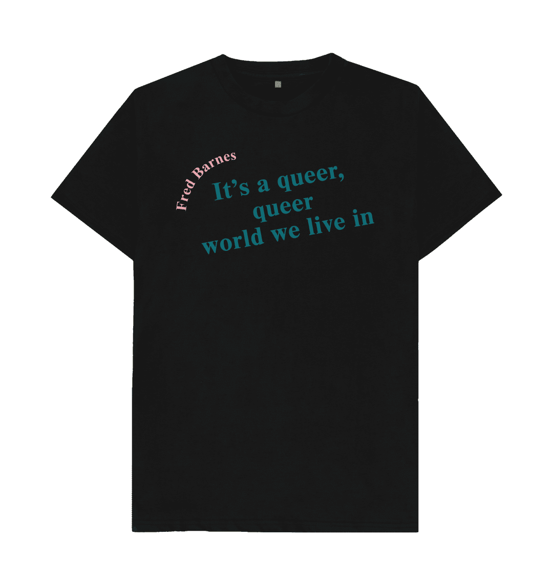 Black printed t shirt front