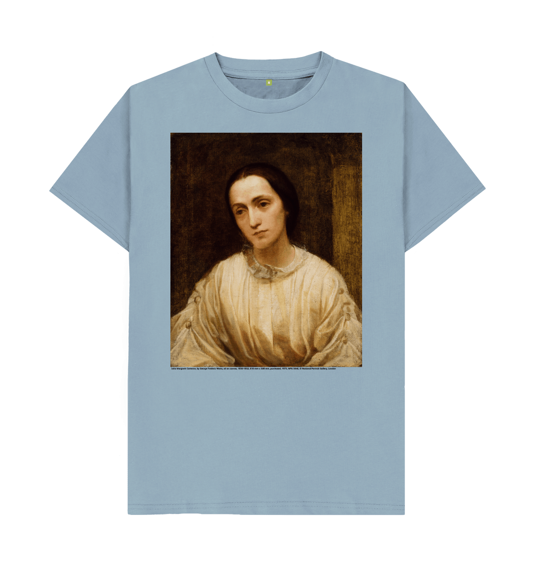 Stone blue printed t shirt front