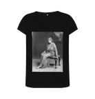 Black Printed T-shirt Front