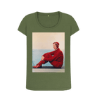 Khaki Printed T-shirt Front