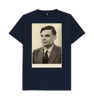 Navy Blue Printed T-shirt Front