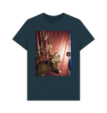 Denim Blue Reindeer by Yevonde Unisex Crew Neck T-shirt