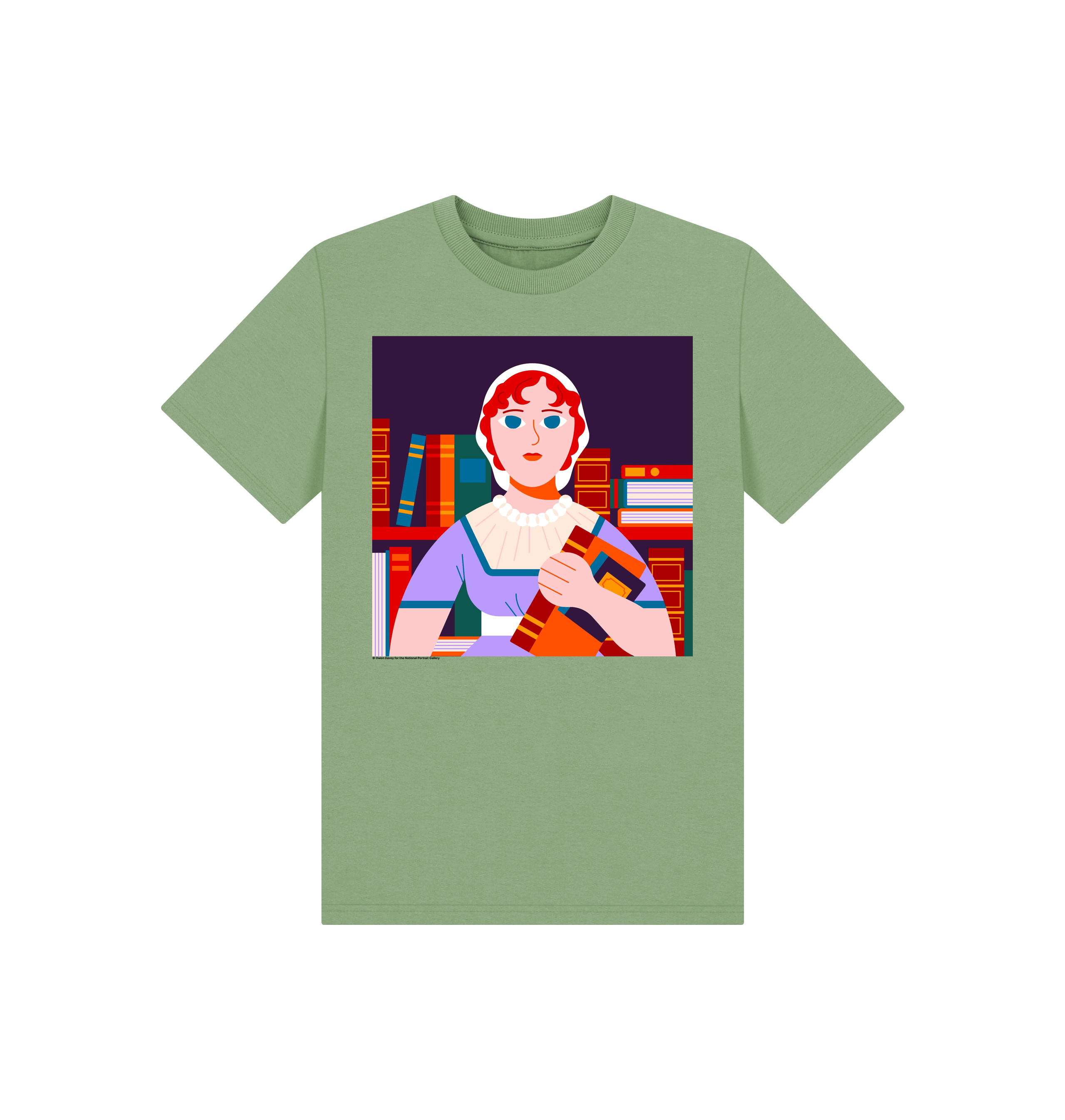 Sage printed kids t shirt front