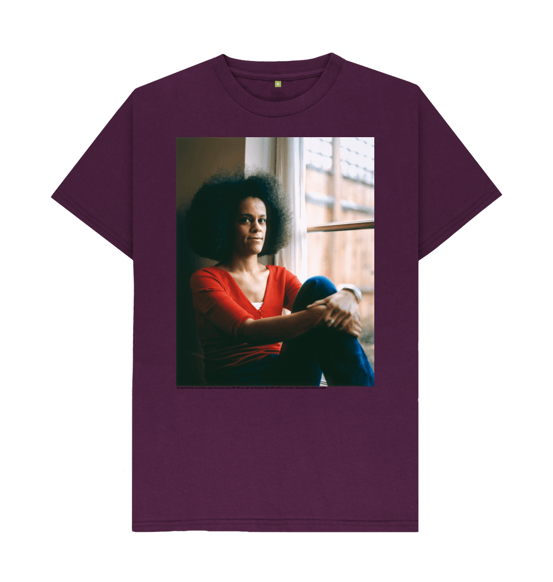 Purple printed t shirt front