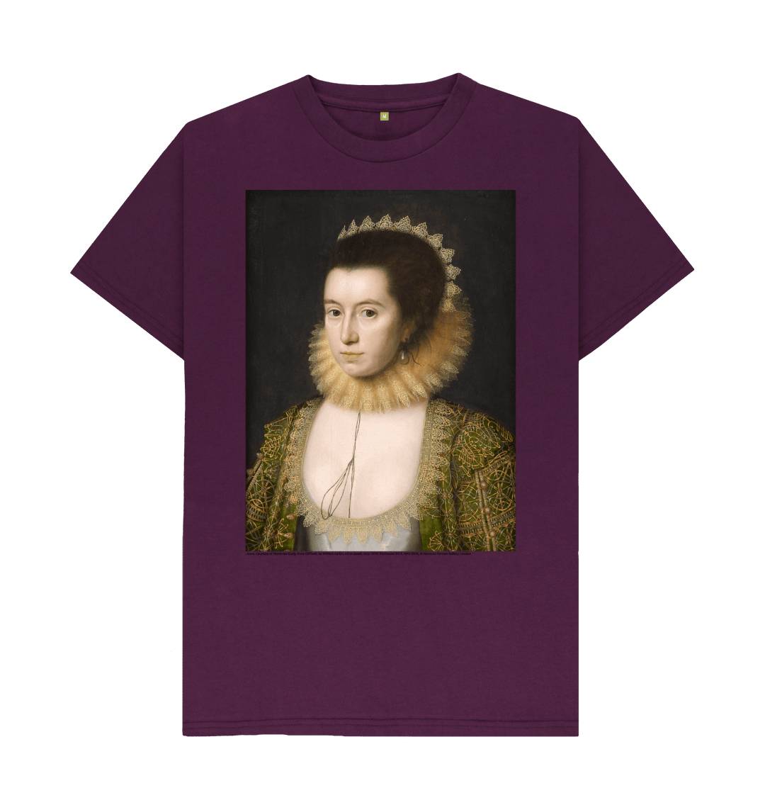 Purple printed t shirt front